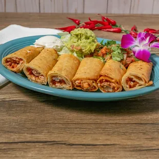 a plate of mexican food