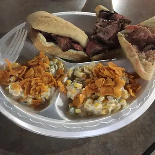 Prime Rib Sandwich &amp; Corn Salad