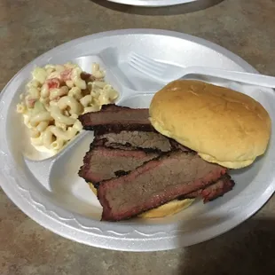 Beef Brisket &amp; Macaroni Salad