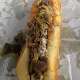 Delicious Philly cheese steak for great price.