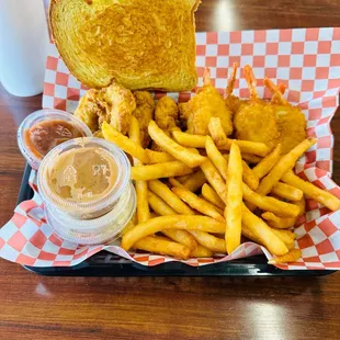 a basket of fried food