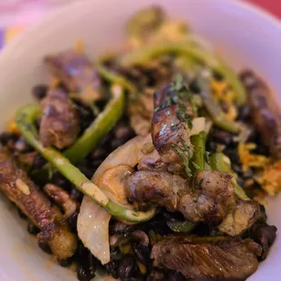 Joe&apos;s famous rice bowl with steak