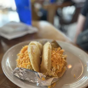 Breakfast puffy tacos