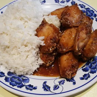 Honey Garlic Chicken Wings Lunch