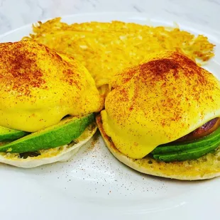 California Benedict with hash browns