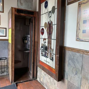 Old fashioned phone booth