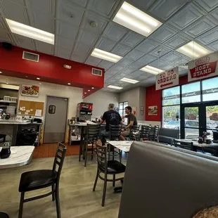 interior, burgers
