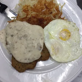 COUNTRY FRIED STEAK & EGGS