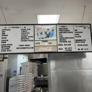 The menu
