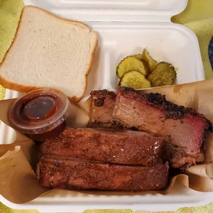 Brisket and rib plate