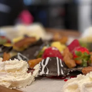 a variety of desserts