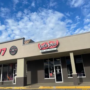 the front of the building