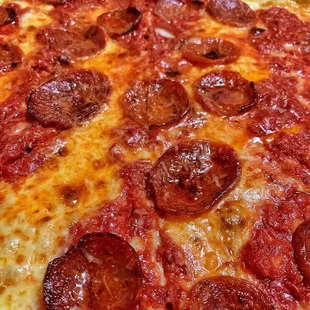 a pepperoni pizza