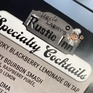 A great drink menu