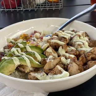 Jerk Chicken bowl was delicious.  5 star