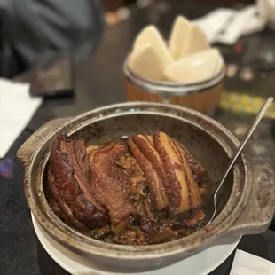 Pork belly with preserved vegetable