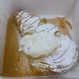 Lobster tail with cannoli filling