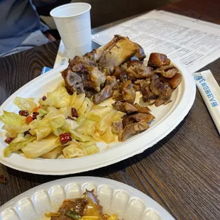 Not the best photos because I was so focused on eating, but the food is fantastic. You&apos;re looking at the pork hocks and husband &amp; wife beef.