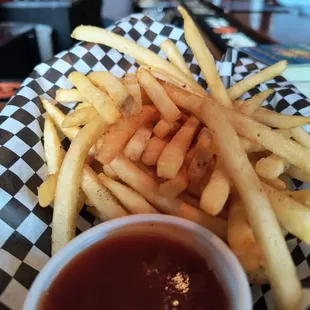 Side of fries barbecue sauce ...baby