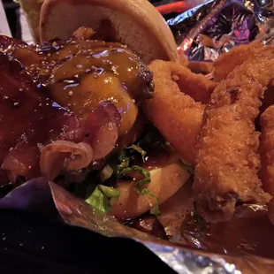 Bourbon burger.  Nice.