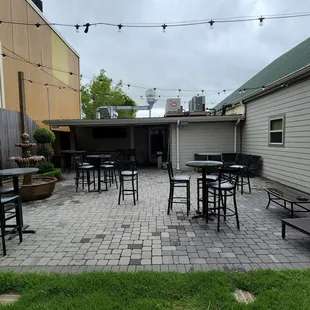 Patio is nice and has a fountain