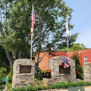 Somber and beautiful memorial next door