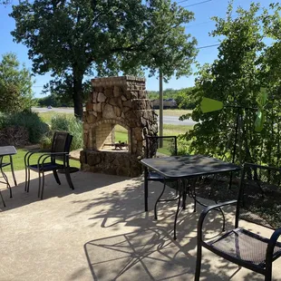 Outside seating will be nice ambiance In the fall.