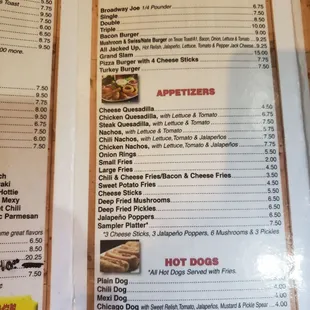 Hamburgers, Appetizers, Hotdogs. Kitchens open until 2am nightly