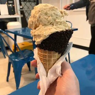 2 scoops of the butter pecan