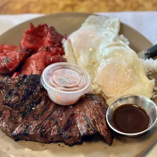 Skirt steak and tocino combo