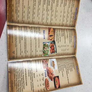 the menu