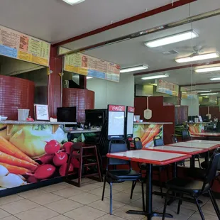 the inside of the restaurant
