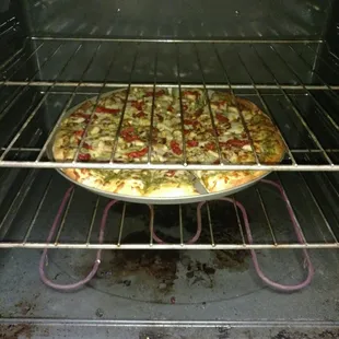 Me heating up my PIZZA that took over an hour (even tho told 45 mins). Discounted only $5