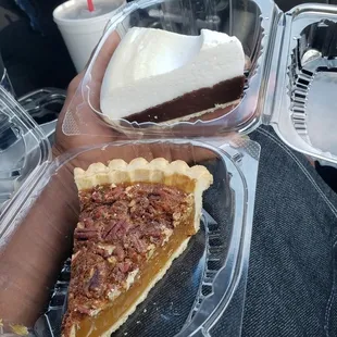 Chocolate meringue &amp; Pecan pie