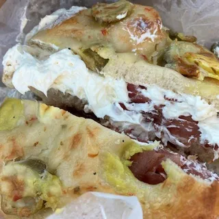 Grilled Cheese Bagel with Bacon and Tomato