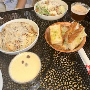Caesar Salad Roasted Chicken Alfredo Focaccia Mambo