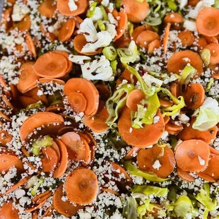  pizza with pepperoni, broccoli, and cheese