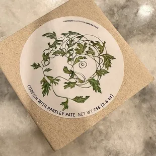 Codfish with parsley pate