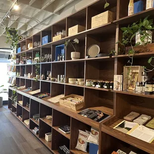 Wall of interesting items to purchase and look at!