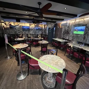 a view of the dining area