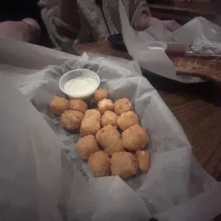 Fried hot cheese
