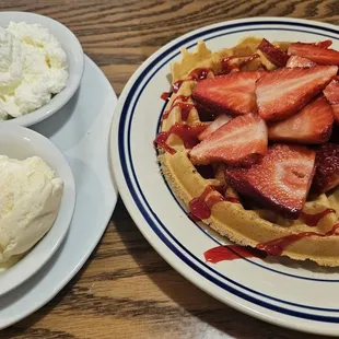 food, waffles