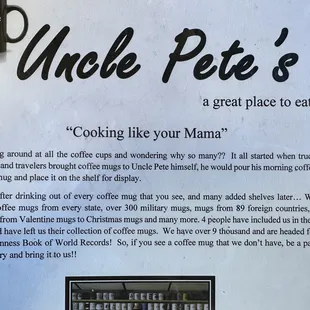 The Uncle Pete&apos;s Story.