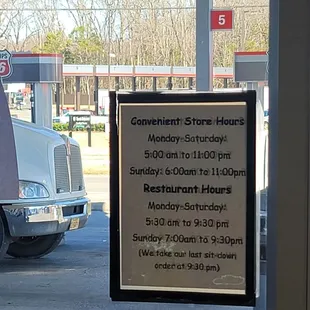 Hours excluding holidays store restaurant