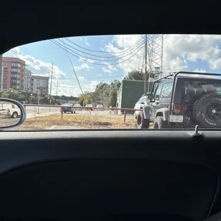 the view from inside a car