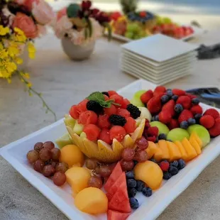 Assorted Fruit platter - we will work with you to design the right types of platters for your event. Call us and let&apos;s plan it out together.
