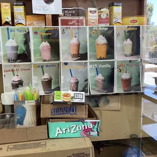 a variety of ice creams