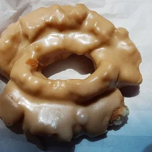 Maple glazed ring donut