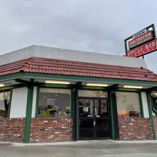 the front of the restaurant