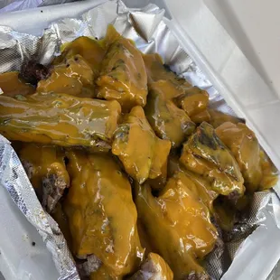 1/2 slab of ribs. $15